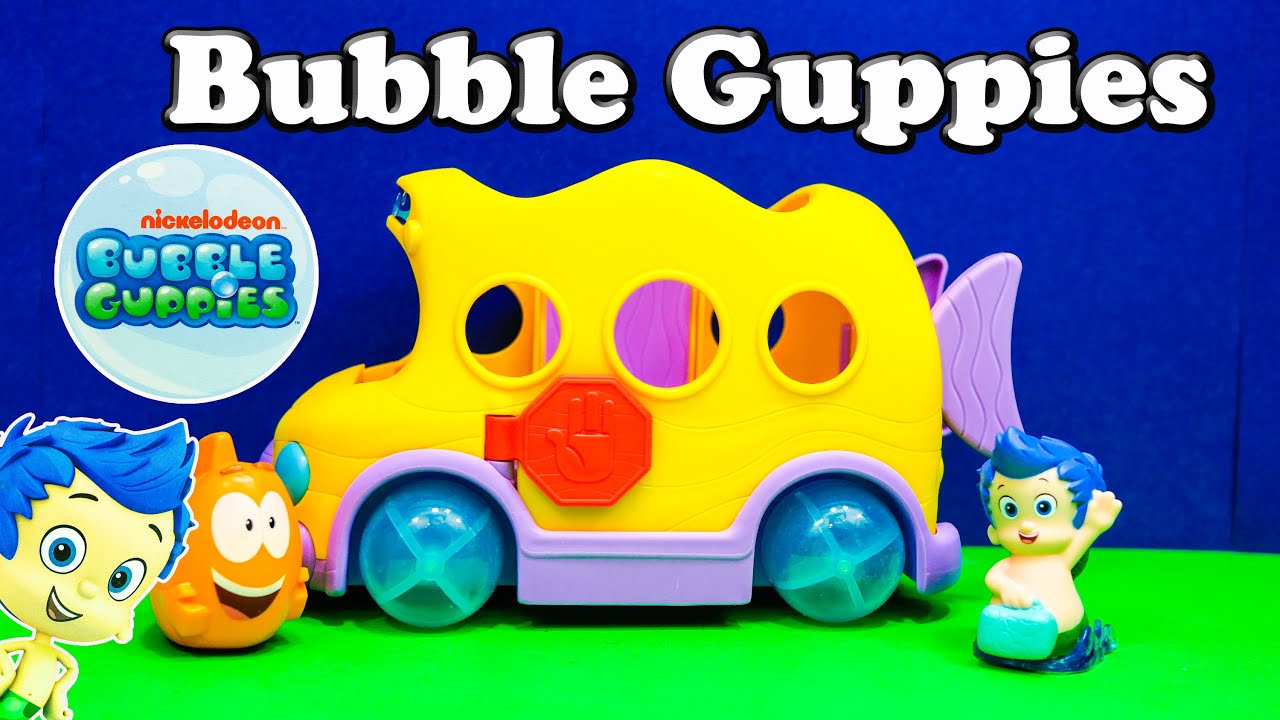 Bubble Guppy Gil and Mr. Grouper Bus a Toy Unboxing