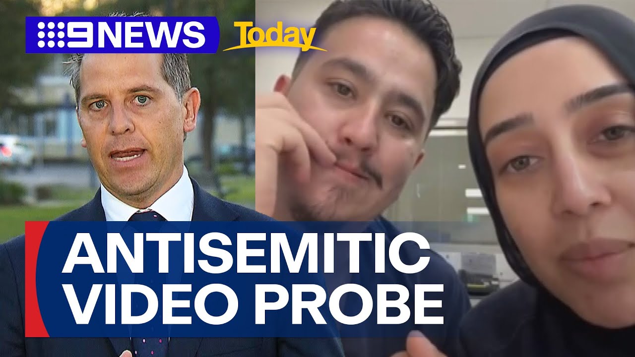 Two Sydney nurses under investigation after antisemitic video goes viral | 9 News Australia
