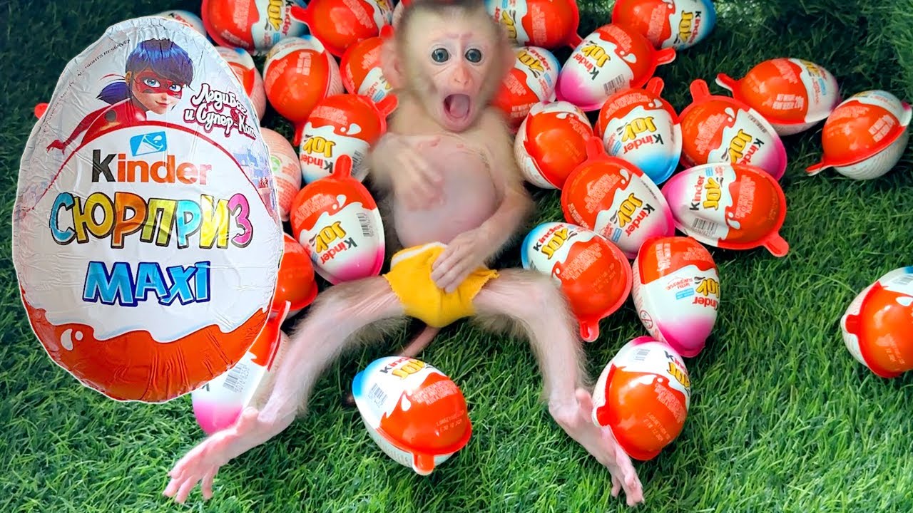 Satisfying Relaxing Milk Baby ASMR Opening Kinder Joy Chocolate, Lollipops Candie surprise eggs