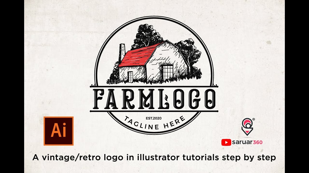 How to make a vintage/retro logo in illustrator tutorials step by step