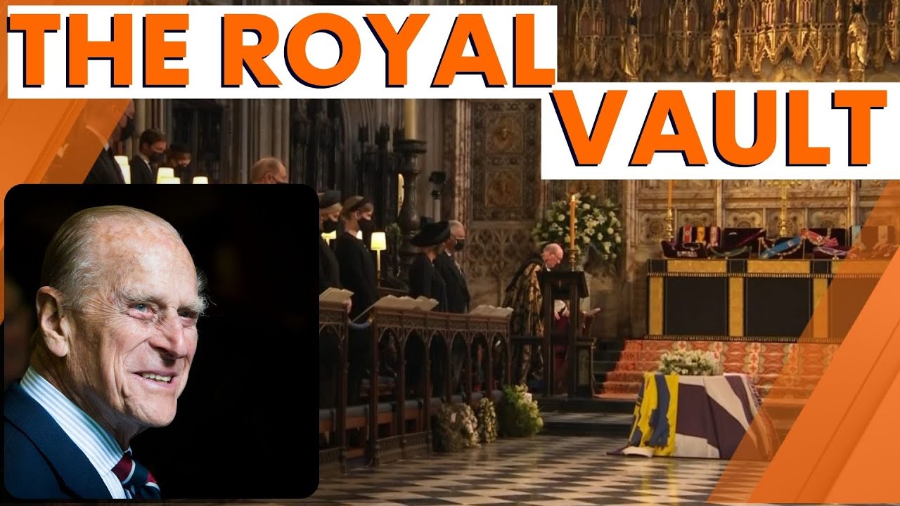 Prince Philip's coffin lowered into vault at St George's chapel during Royal funeral | 7NEWS