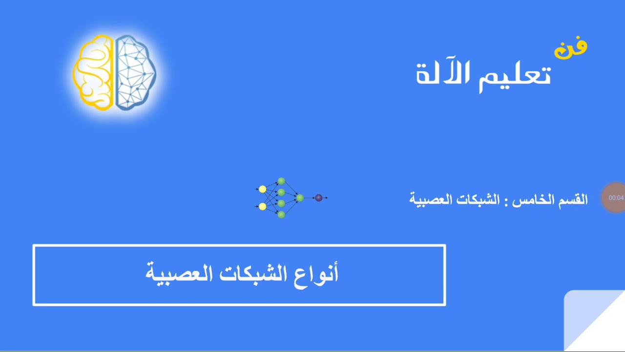 E 12 - انواع الشبكات العصبية   NN Types