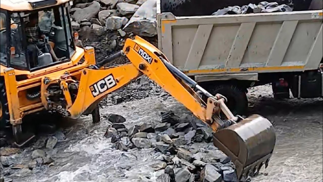 jcb or sany machine video  jcb damper boldar loding janu vlogs vai 