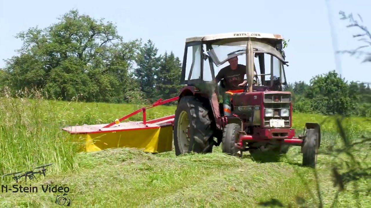 [4K] Voller Einsatz beim 1 Schnitt mit dem IHC 633 und dem TAD-LEN Mähwerk /  @landfreakoffiziel