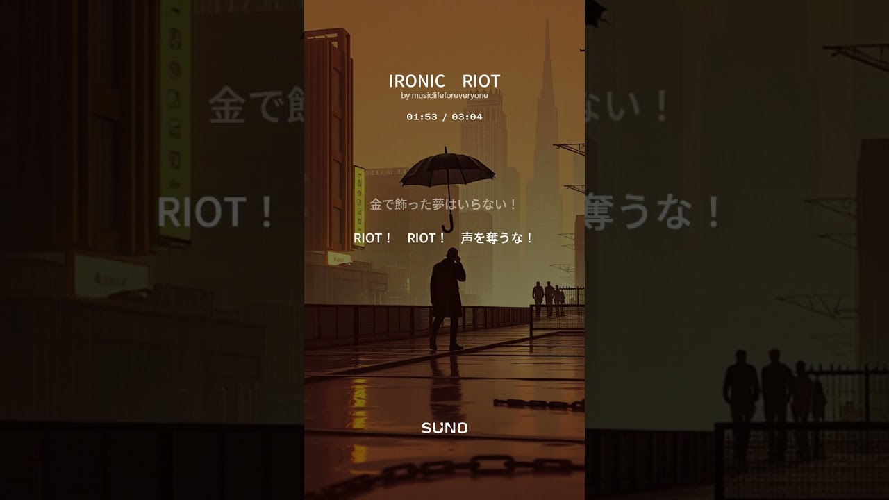 【創作曲】IRONIC　RIOT(suno No.16) #music #suno #ironic #riot