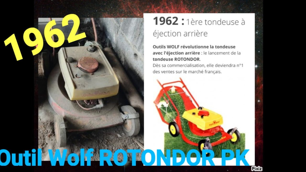 test tondeuse outil Wolf ROTONDOR PK 1962 ETESIA TECHUMSAE