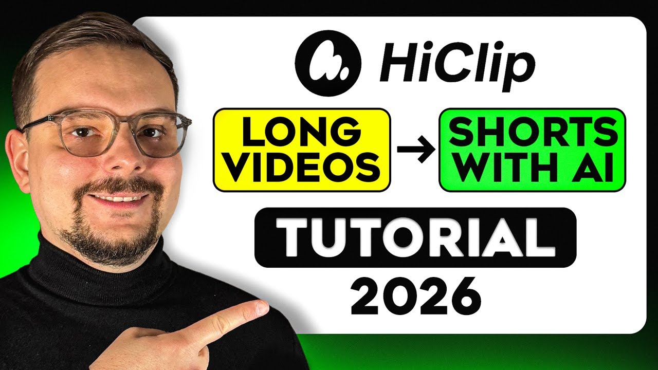 Учебное пособие по HiClip AI - 2026 | Как превратить длинные видео в короткие с помощью ИИ (Пусть...