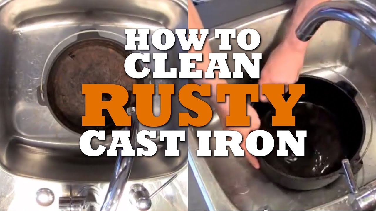 How to CLEAN And Reseason RUSTY Cast Iron