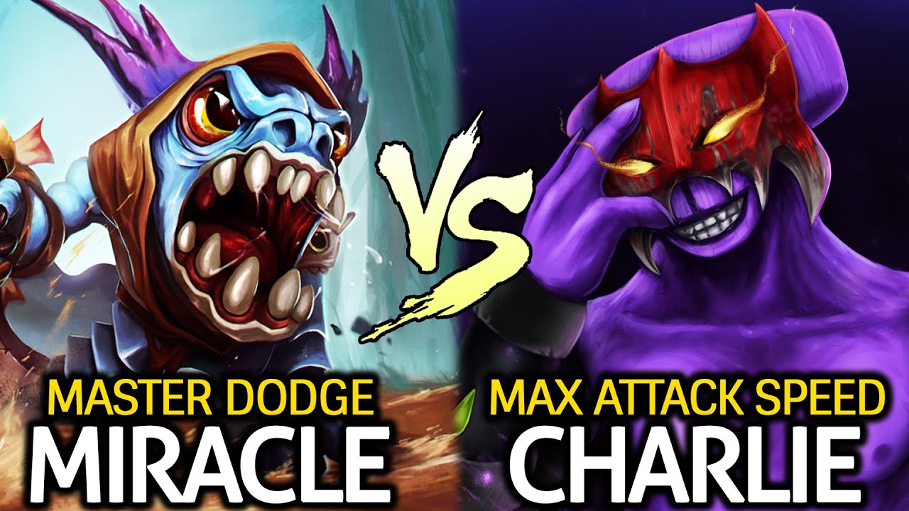 MIRACLE Slark Master Dodge VS Faceless Void Max Attack Speed Dota 2