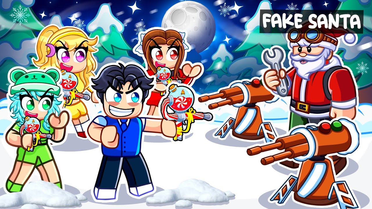 We Fought The New FAKE SANTA BOSS In 99 Nights In The Forest Update...