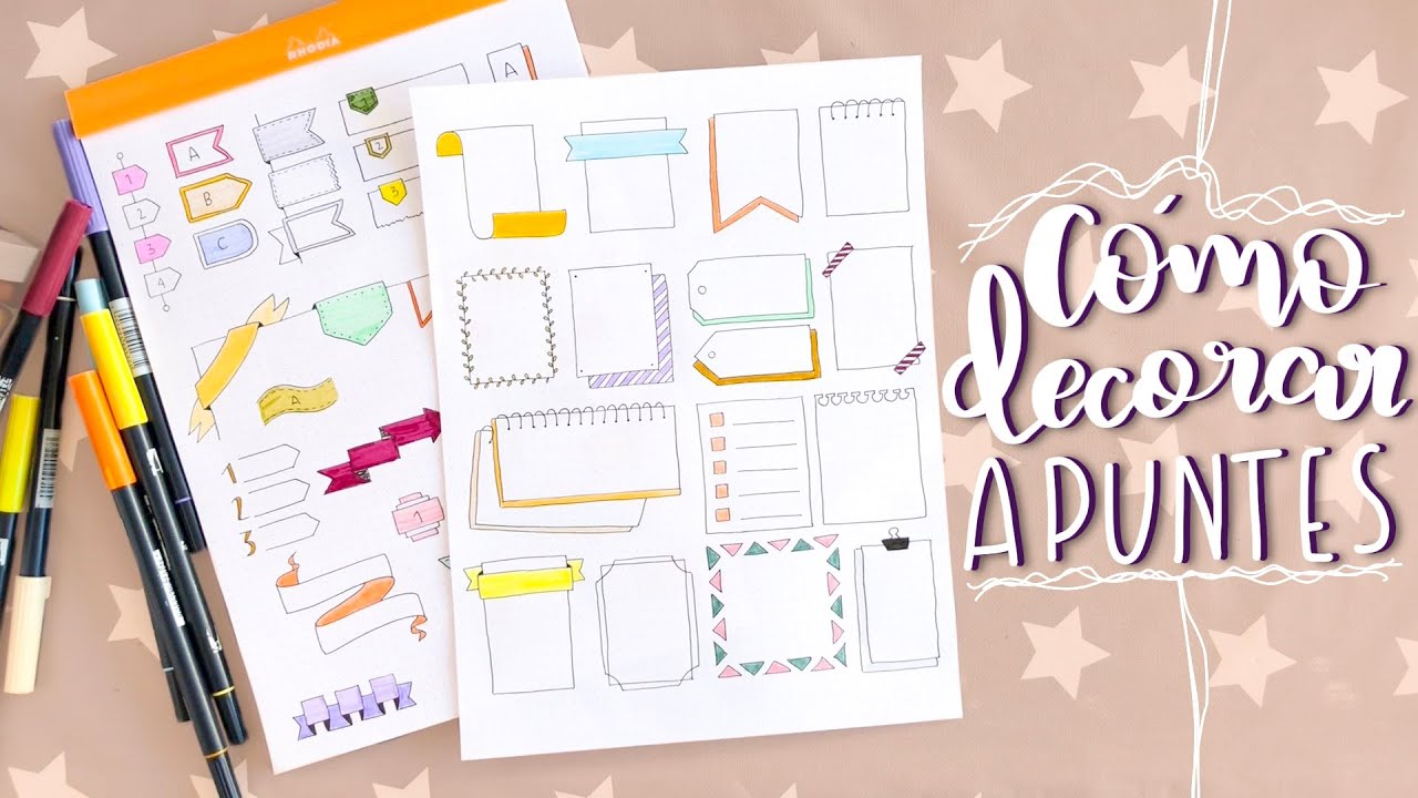 Títulos, banners y tags para tus APUNTES / BULLET JOURNAL