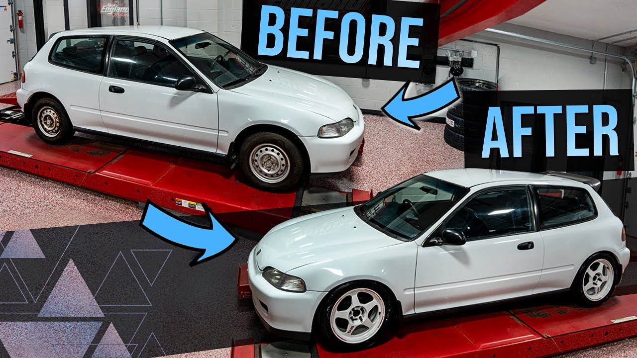 Transforming a Civic EG Hatchback in 20 Minutes on a $3000 BUDGET!
