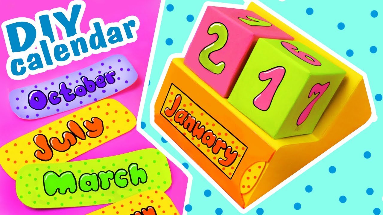 DIY ENDLESS CALENDAR DESK ORGANIZATION IDEA FROM SCRATCH
