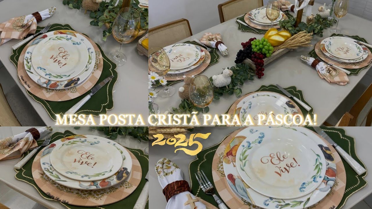 PÁSCOA 2025 MESA POSTA CRISTÃ || Uma Mesa Cheia de Significados #pascoa2025