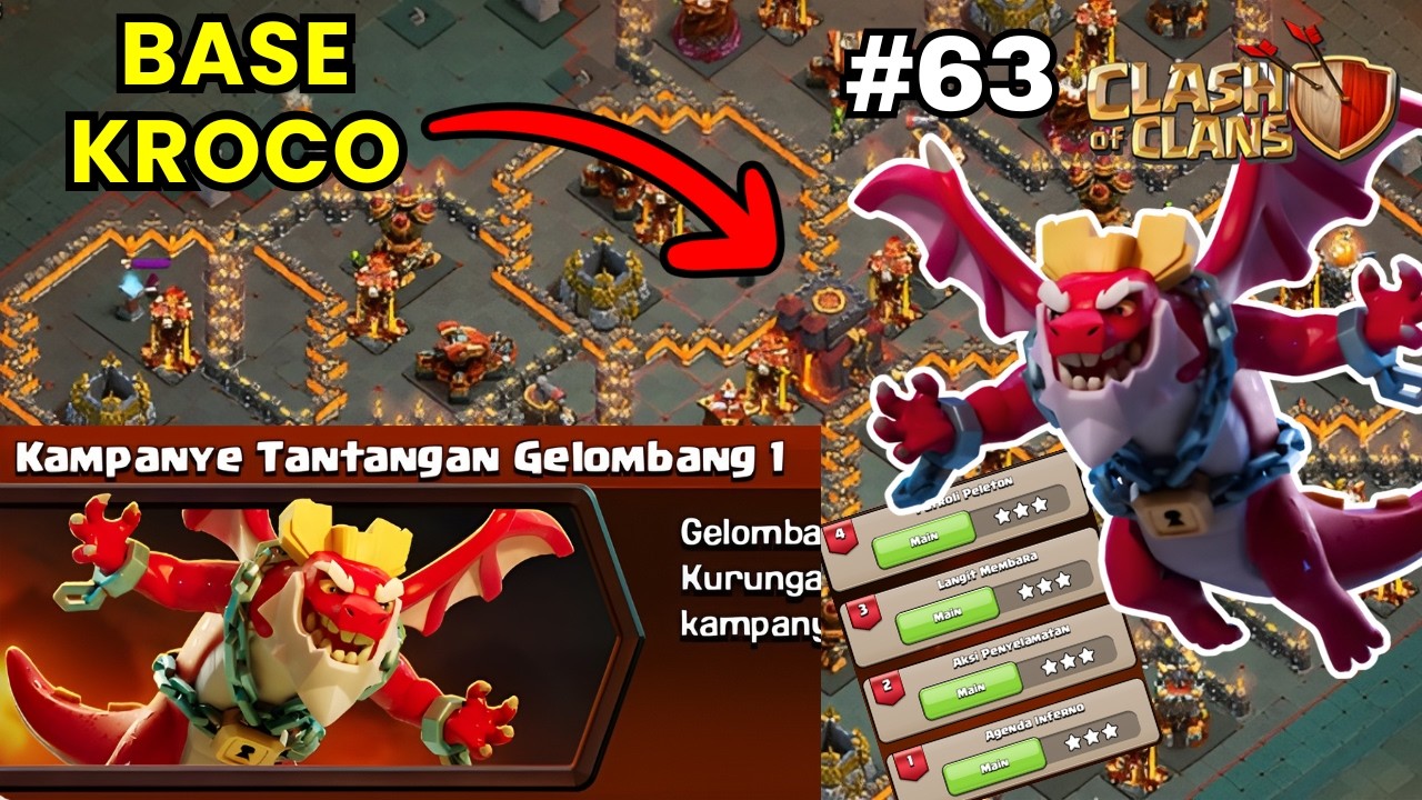 Kurungan Naga Gelombang 1 | Clash of Clans