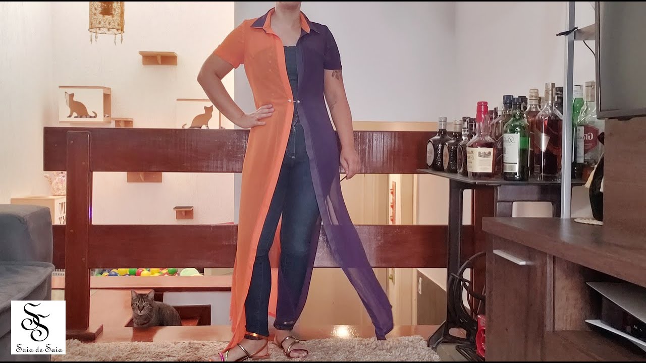 Vestido/Chemise/Camisão/Saída de Praia - 4 em 1 - para iniciantes com molde grátis - Passo a Passo