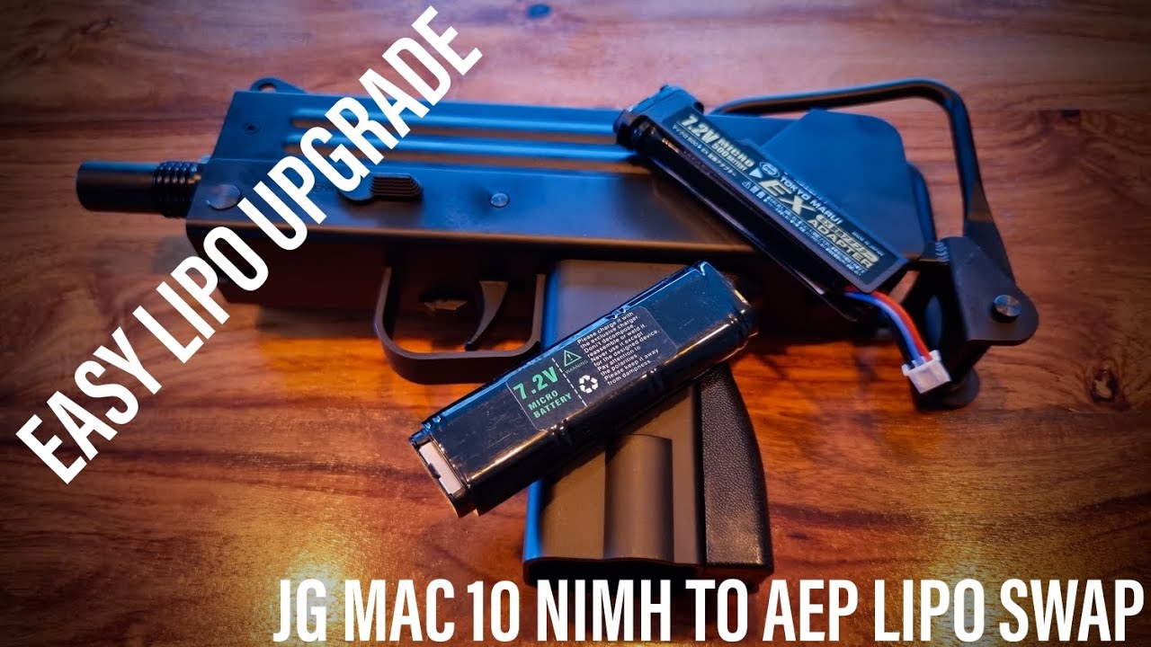 The easiest way to get a LIPO battery into your Airsoft MAC 10, no strip down required.