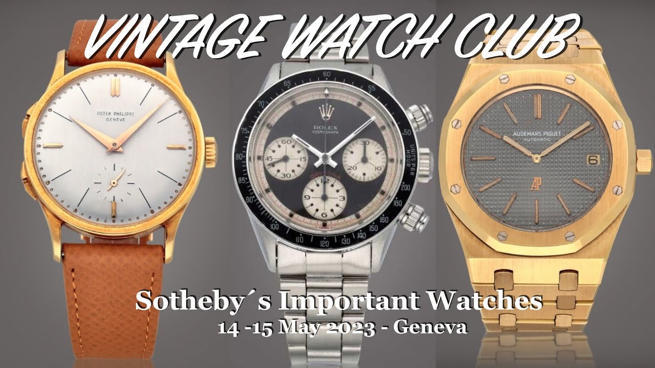 Royal Oak, Rolex Daytona and Patek Calatrava Travel Time from Sotheby´s Important Watches 14-15/5-23