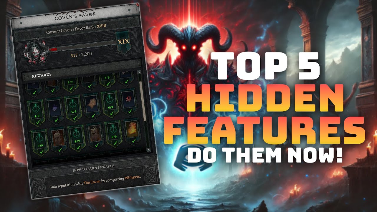 Diablo 4: 5 Hidden Features You Didn&rsquo;t Know (Boost XP, Loot & Gameplay!)