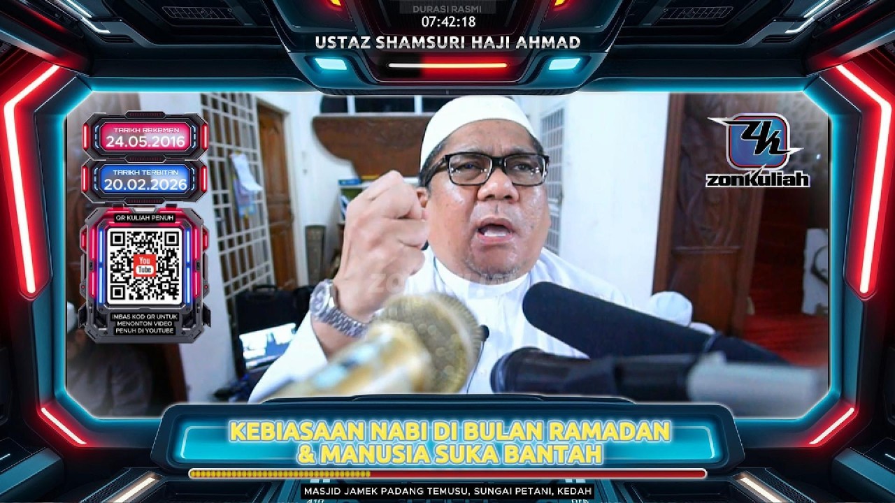TAZKIRAH : Kebiasaan Nabi Di Bulan Ramadan - Ustaz Shamsuri Ahmad