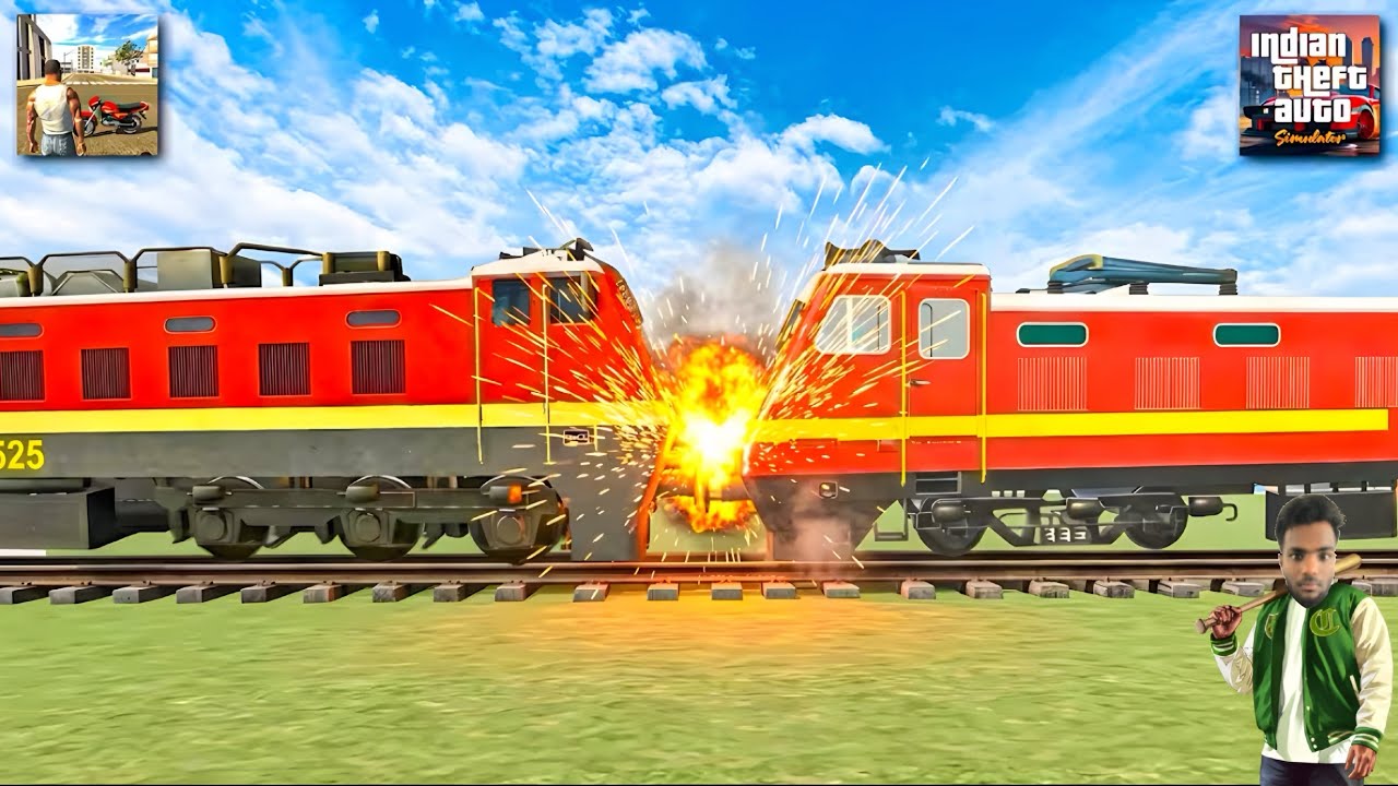 I TRIED TO STOP THE TRAIN IN INDIAN BIKES DRIVING 3D & INDIAN THEFT AUTO 😳