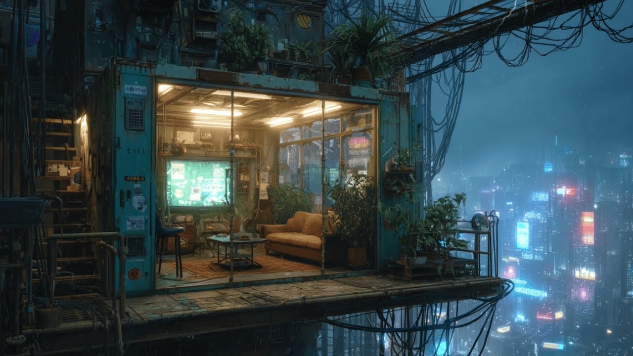 🤖 Rainy Hologram: Cyber Lofi Beats for Deep Focus in a Future Tokyo (Coding Session)