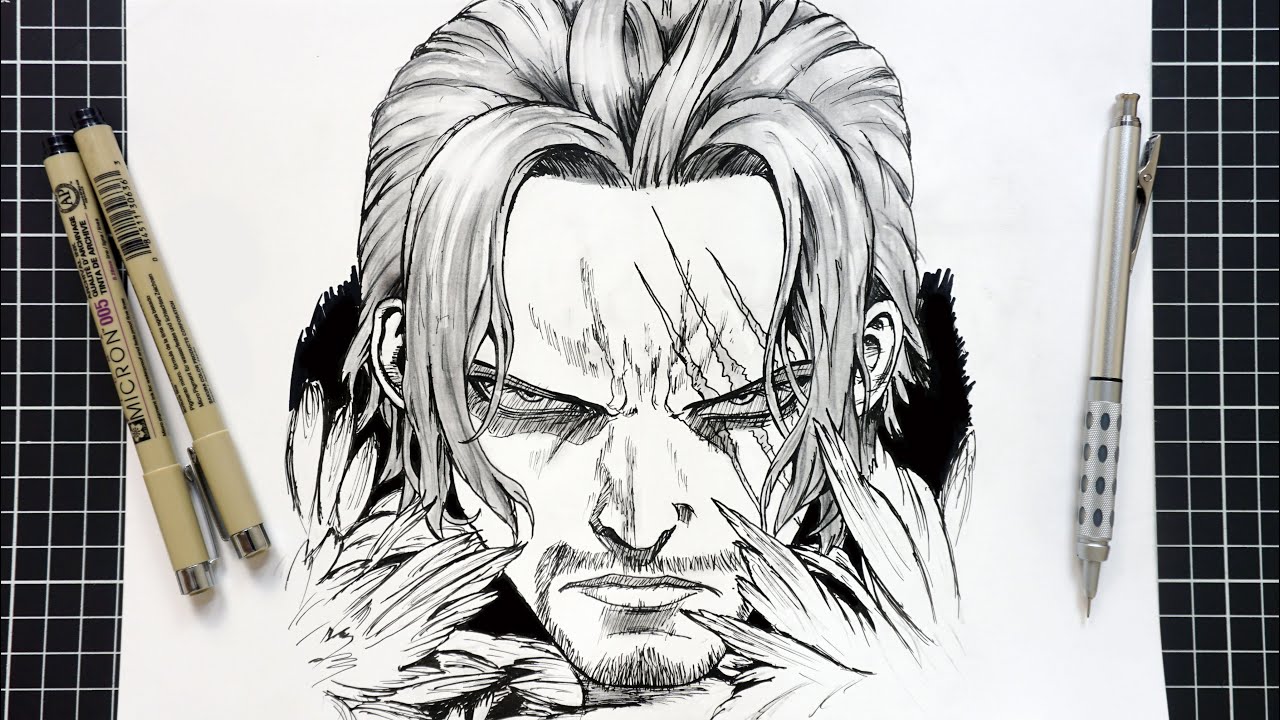 Рисуем Шанкса в стиле манга | One Piece: шаг за шагом