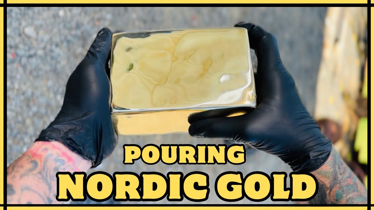 Слиток Nordic Gold 21 фунт - Слиток, проанализированный методом РФА - Плавка металла ASMR -BigStackD