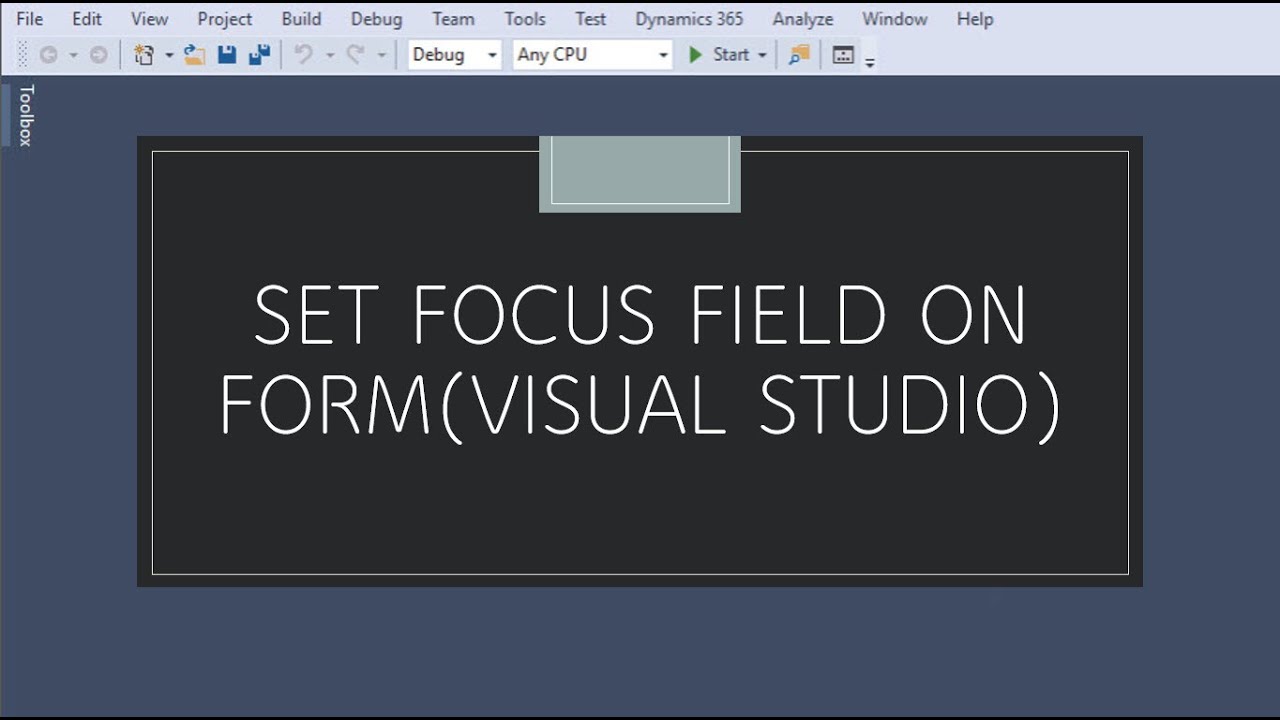 Set Focus Field on Form | Microsoft | Nowledge