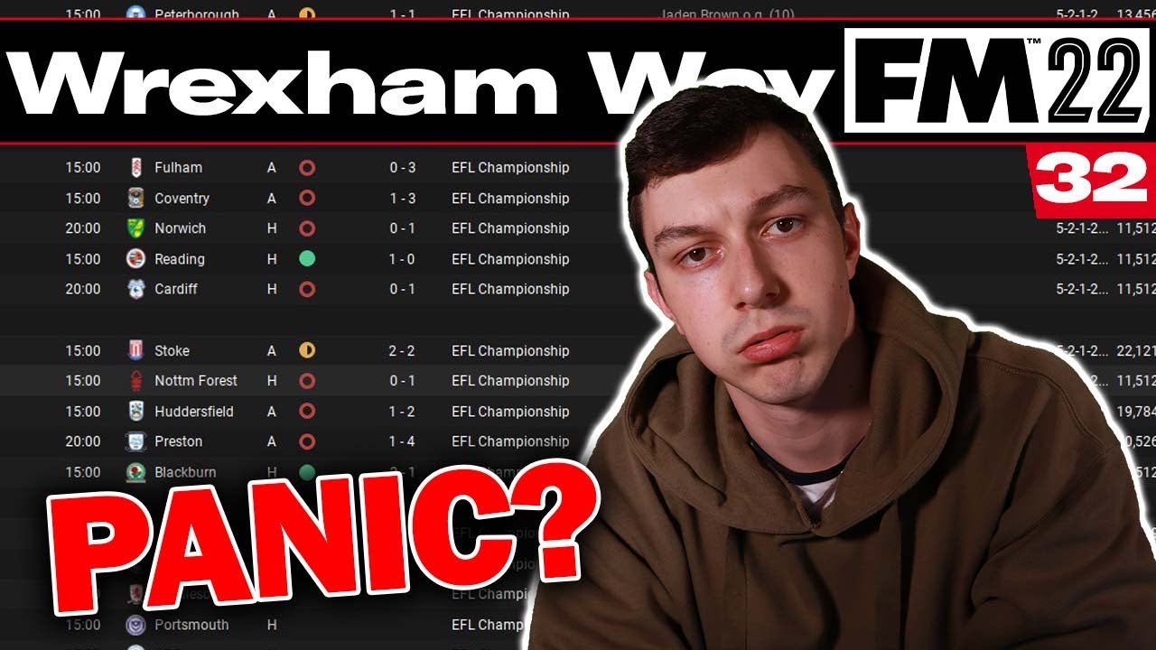 SHOULD WE PANIC? | The Wrexham Way | Football Manager 2022 | Part 32