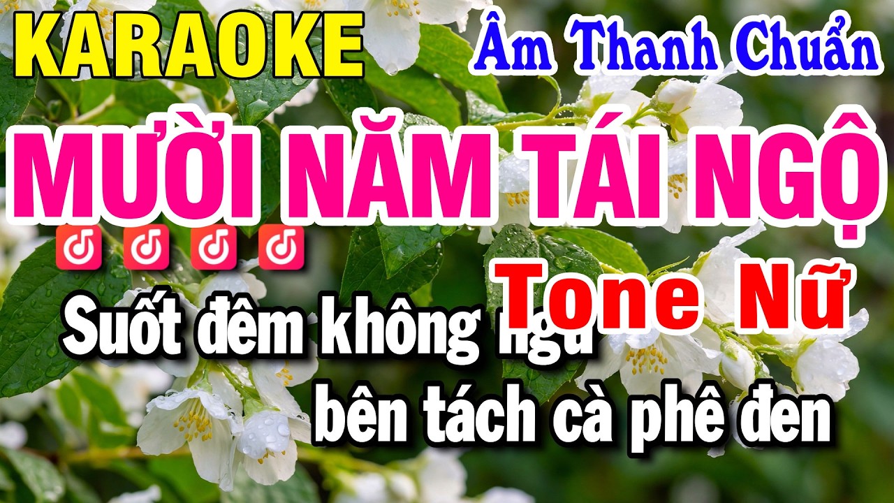 Karaoke Mười Năm Tái Ngộ Nhạc Sống Tone Nữ ( C#m ) Karaoke Huỳnh Lê
