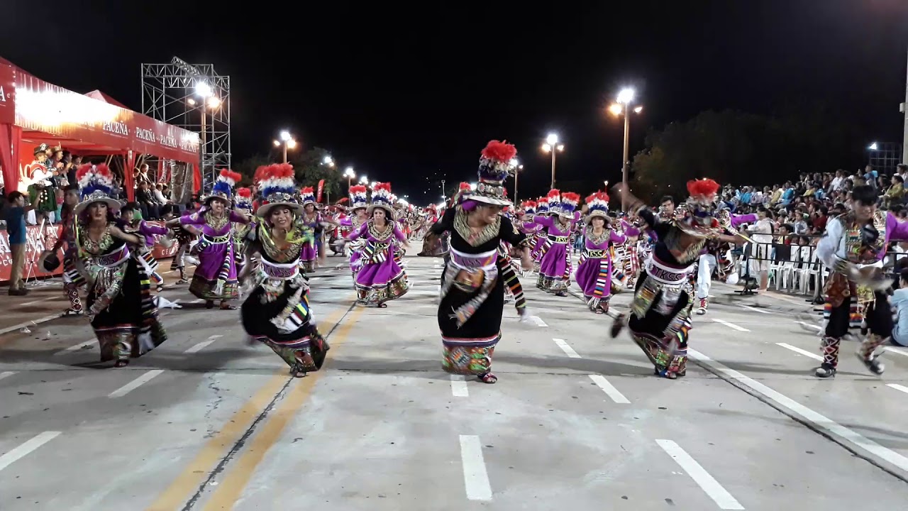 Entrada folklorica virgen del socavon TINKUS SAN SIMÓN 2018 (palco)