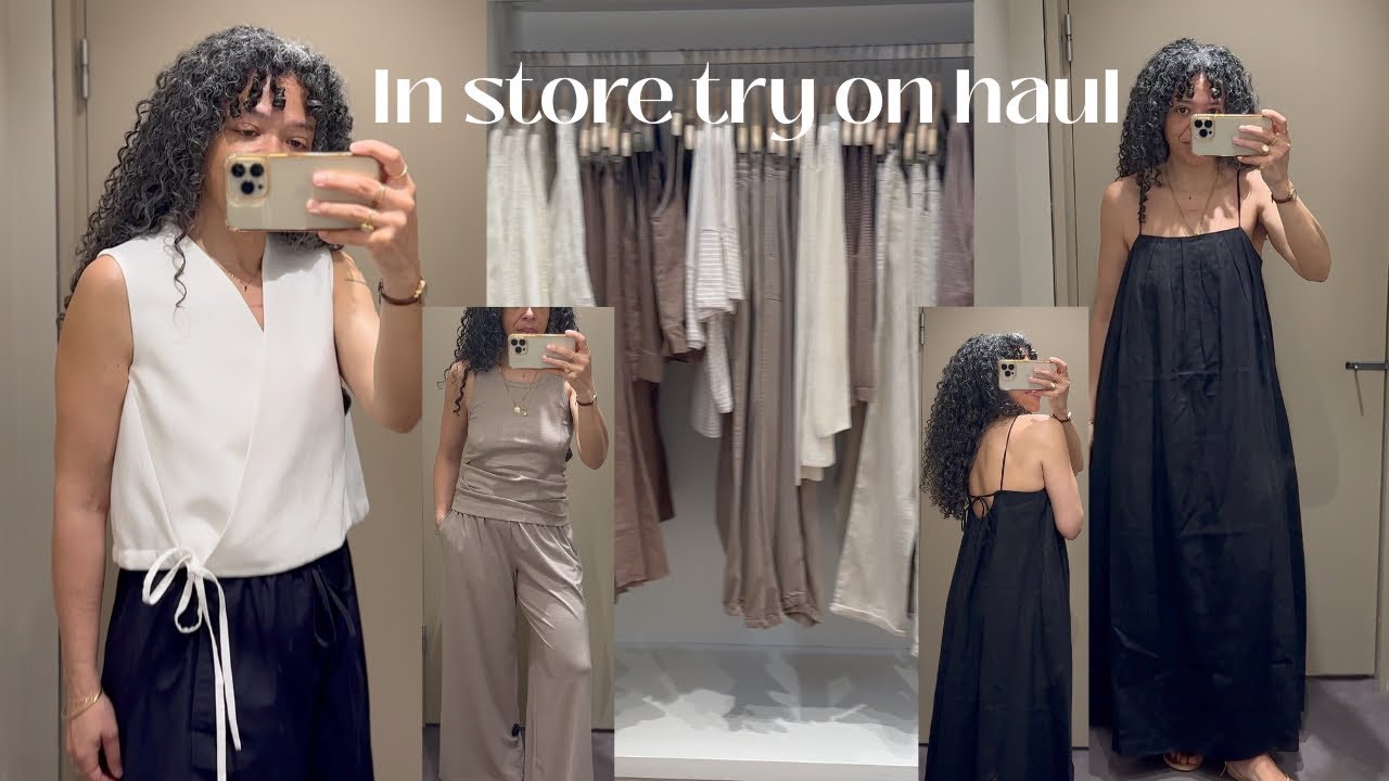 In store try on haul | COS | Uniqlo | The White Company