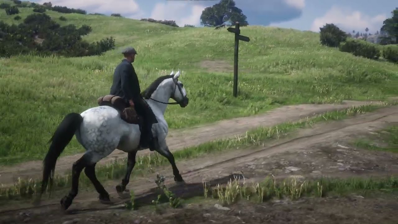 Relaxing Horse Ride, Trotting Calm Nature Sounds, Red Dead Redemption 2 Cinematic Horse Ride