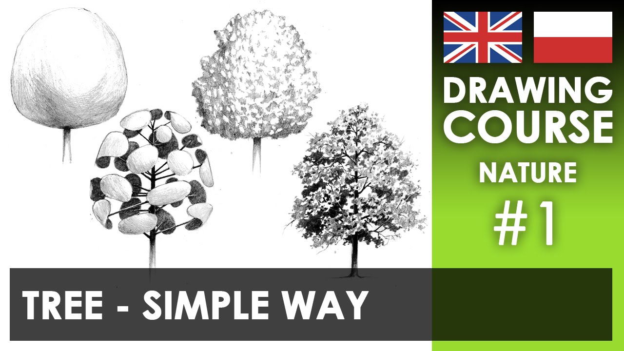 Drawing tutorial - Tree: simple way | Kurs rysunku - Drzewo: prosty sposób [S02E01 ENG/PL]