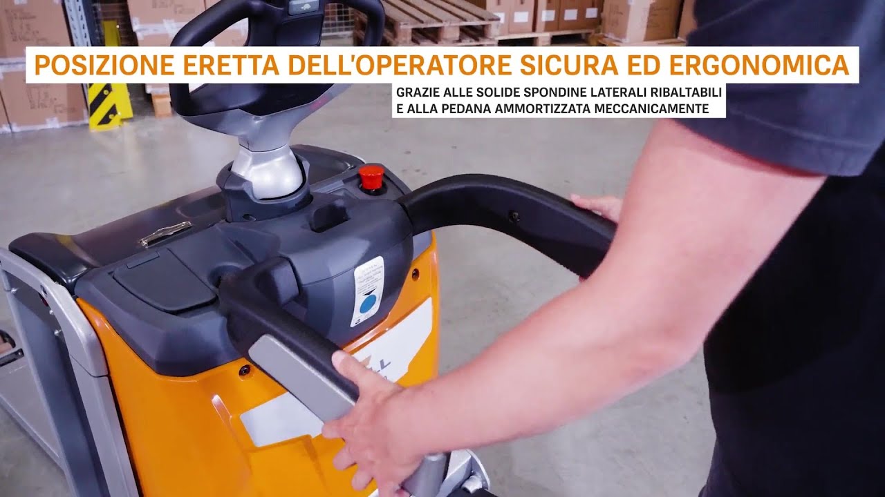 Transpallet elettrico con pedana EXH-SF 16C-20C - Ergonomia e movimentazione