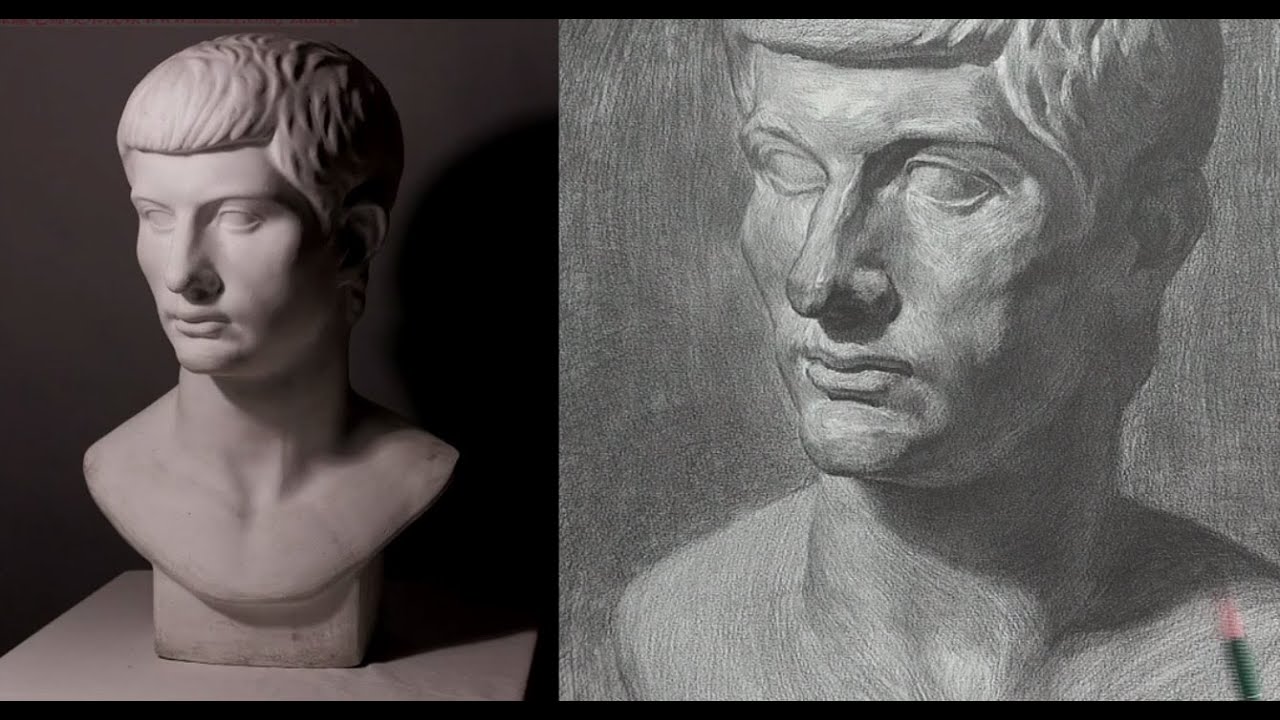 Plaster cast Drawing  Step by Step
