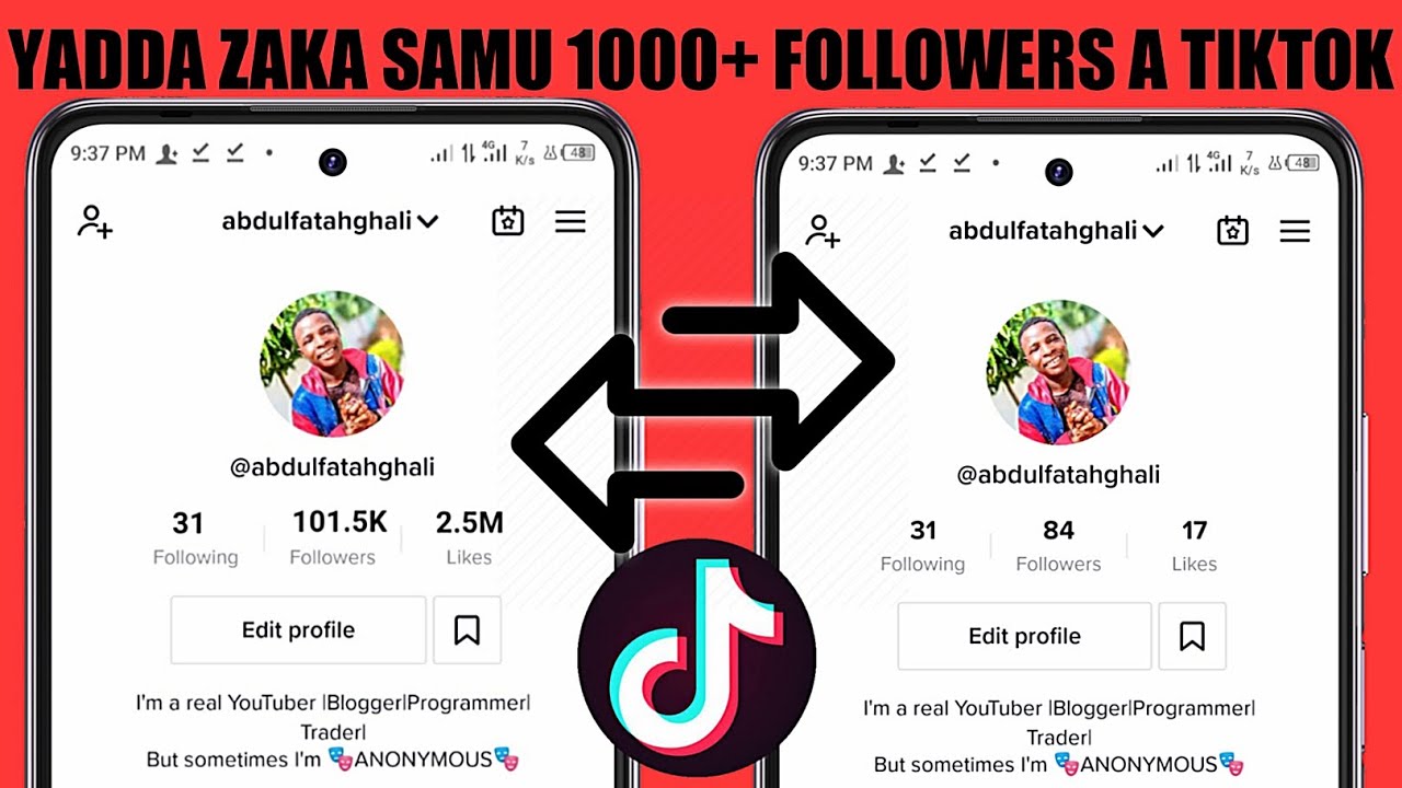 Yadda Zaka Samu 1000+ FOLLOWERS A TikTok
