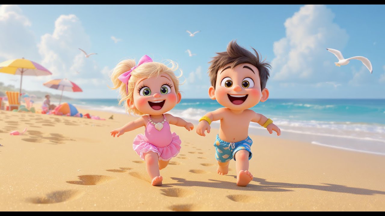 🌊 Family Beach Day Song | Fun Kids Cartoon Music Video