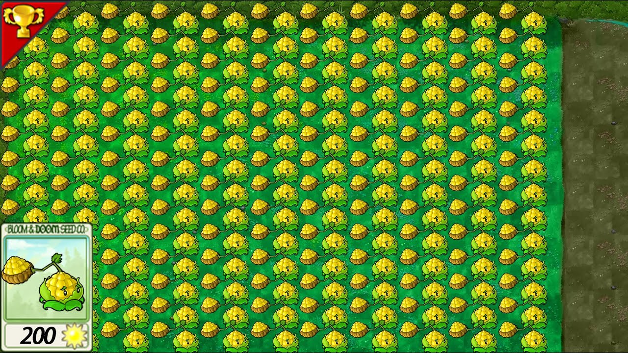 Super Large Map 99CornCabbage VS 999Zombies-------Plants vs Zombies