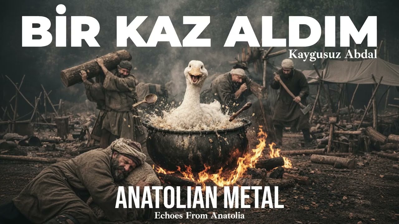 Kaygusuz Abdal - Bir Kaz Aldım | Anatolian Metal | AI Music