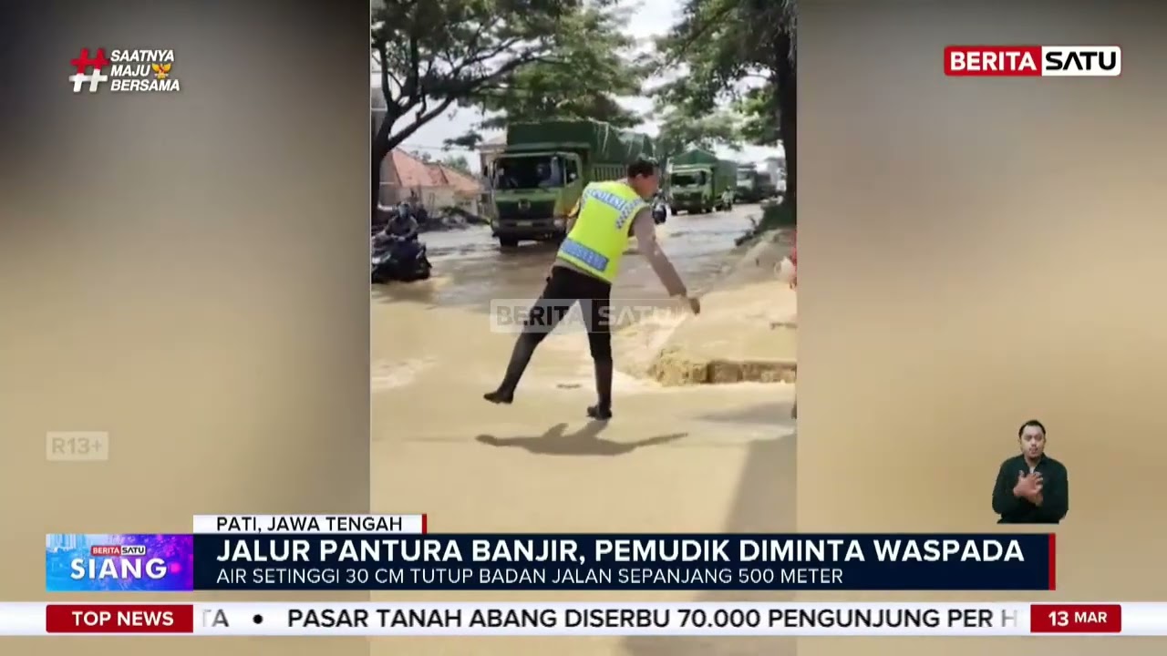 Jalur Pantura Pati-Rembang Terendam Banjir Jelang Musim Mudik 2026 #beritasatu