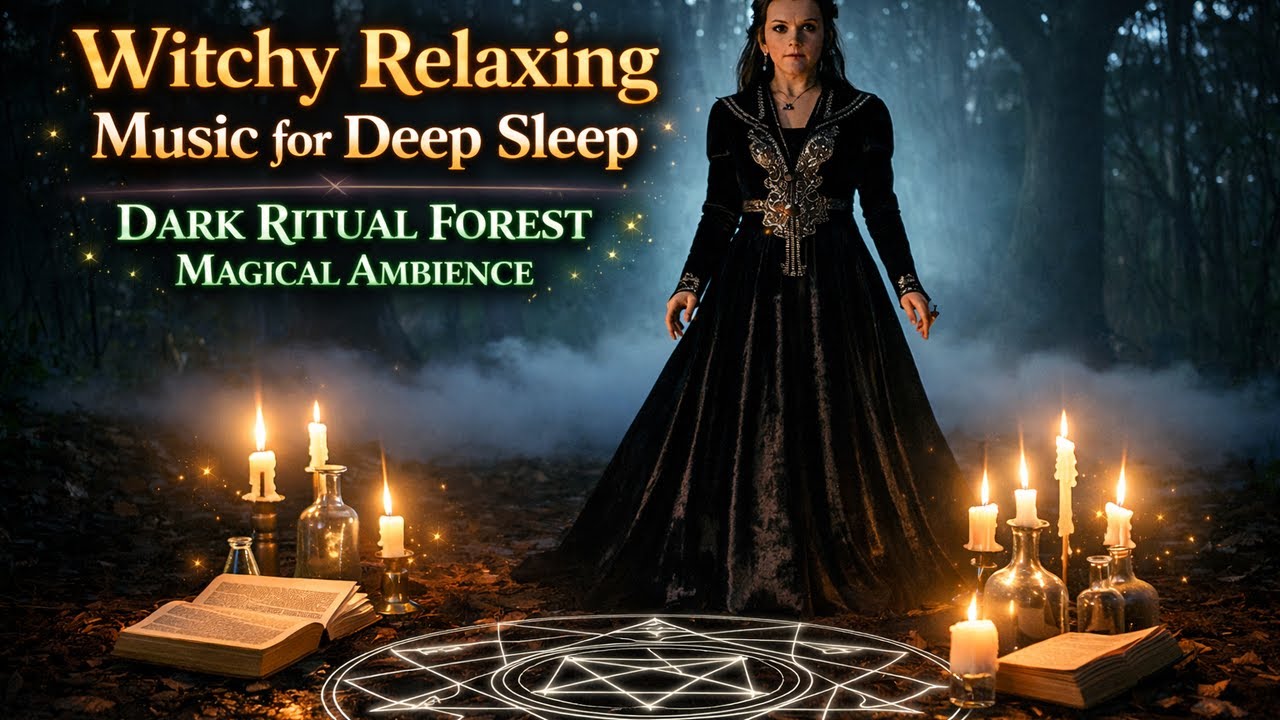 Witchy Relaxing Music for Deep Sleep🌲Dark Ritual Forest Magical Ambience