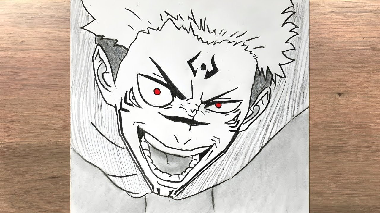 Sukuna Drawing step by step | Anime Drawing | Jujutsu Kaisen