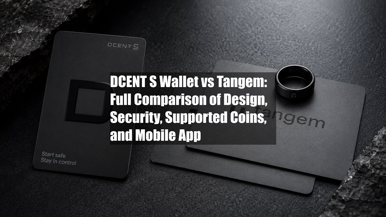 DCENT S Wallet vs Tangem: Full Comparison of Design, Security,