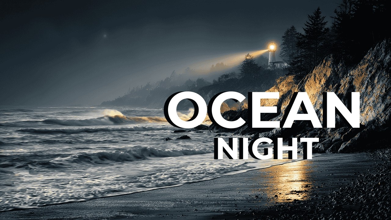 Calming Ocean waves for sleep  | Serene Lighthouse Coast