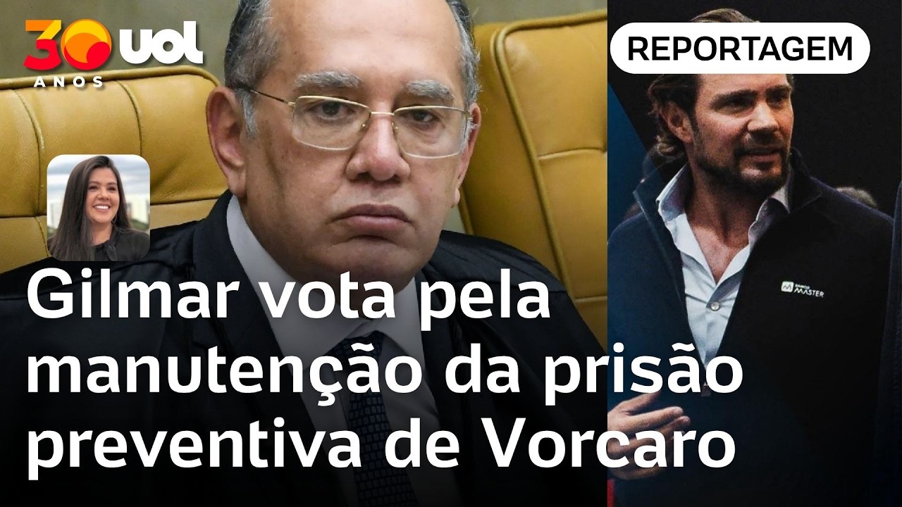 Caso Master: Gilmar Mendes vota pela manutenção da prisão preventiva de Vorcaro | Carla Araújo