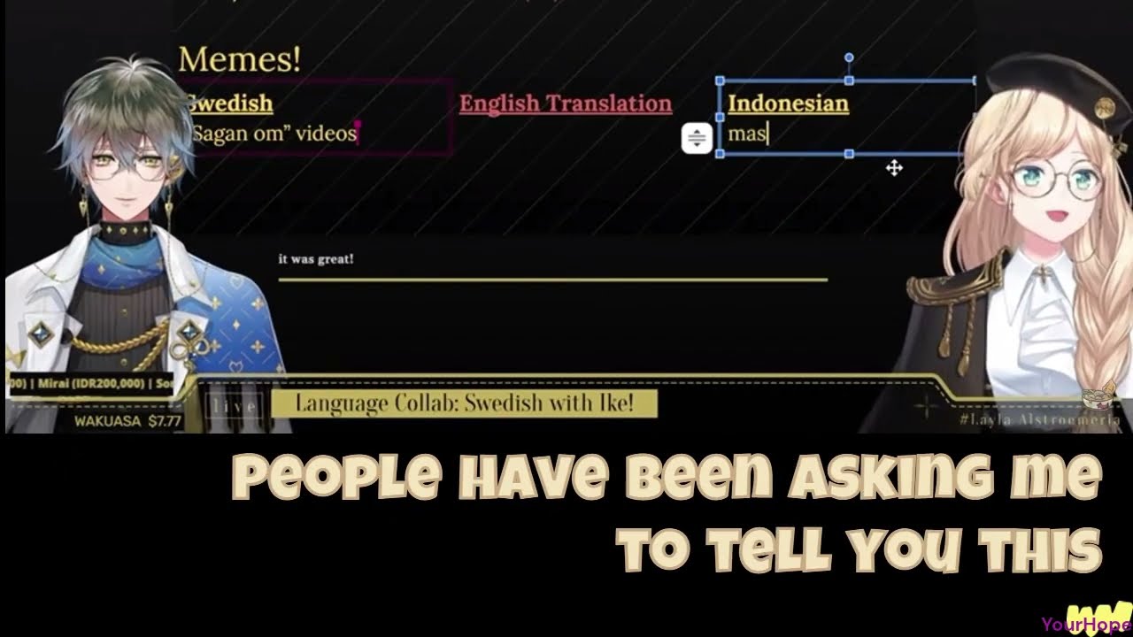 Ike and Layla Learned This Word Have The Same Meaning in Swedish and Indonesia | NIJISANJI