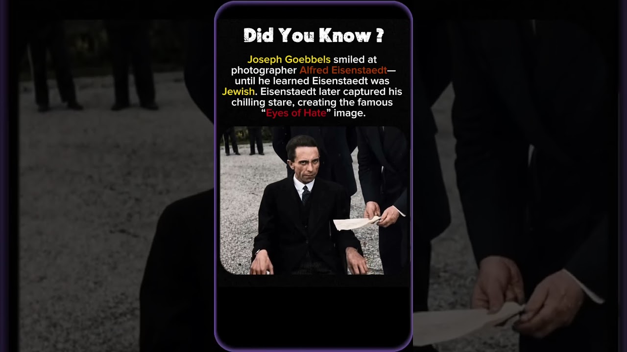 The Photo That Captured Goebbels&rsquo; Chilling Stare #shorts