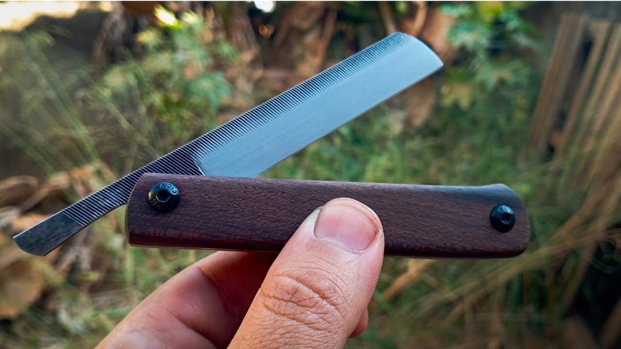 CANIVETE DE FRICÇÃO ARTESANAL feito de lima antiga | knife making